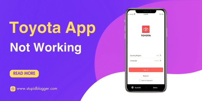 Toyota App Not Working